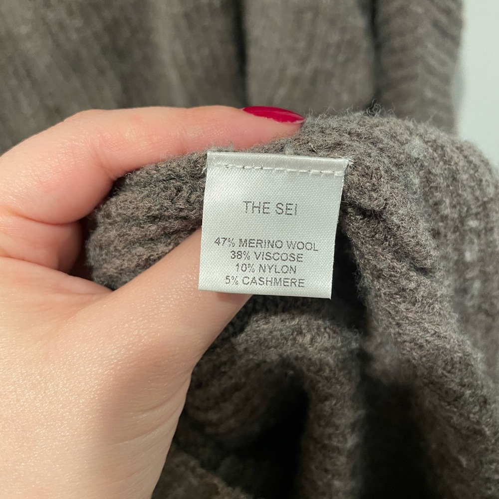 The Sei V-neck Wool Sweater Dress - Picture 6 of 7